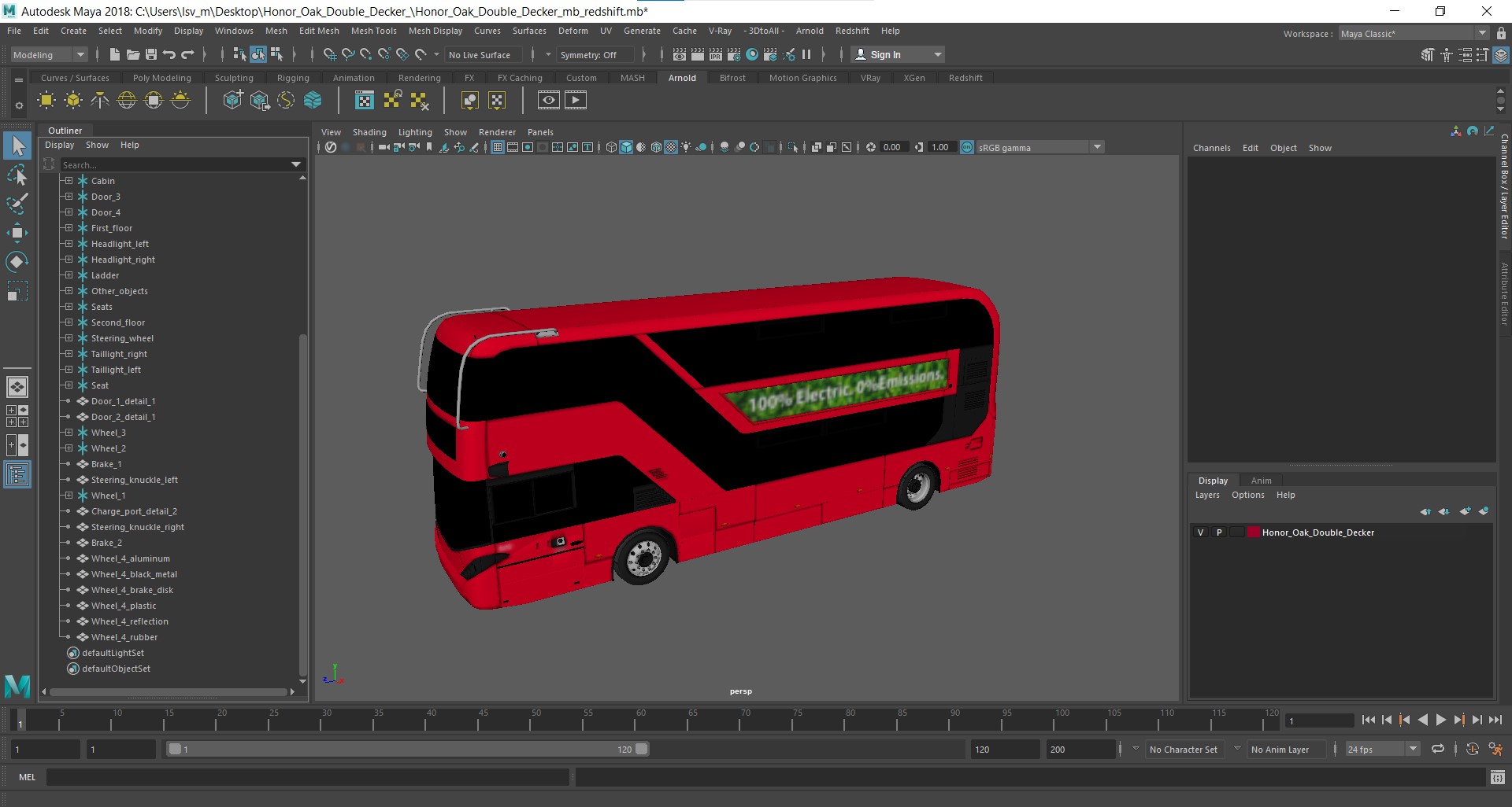 3D Honor Oak Double Decker model