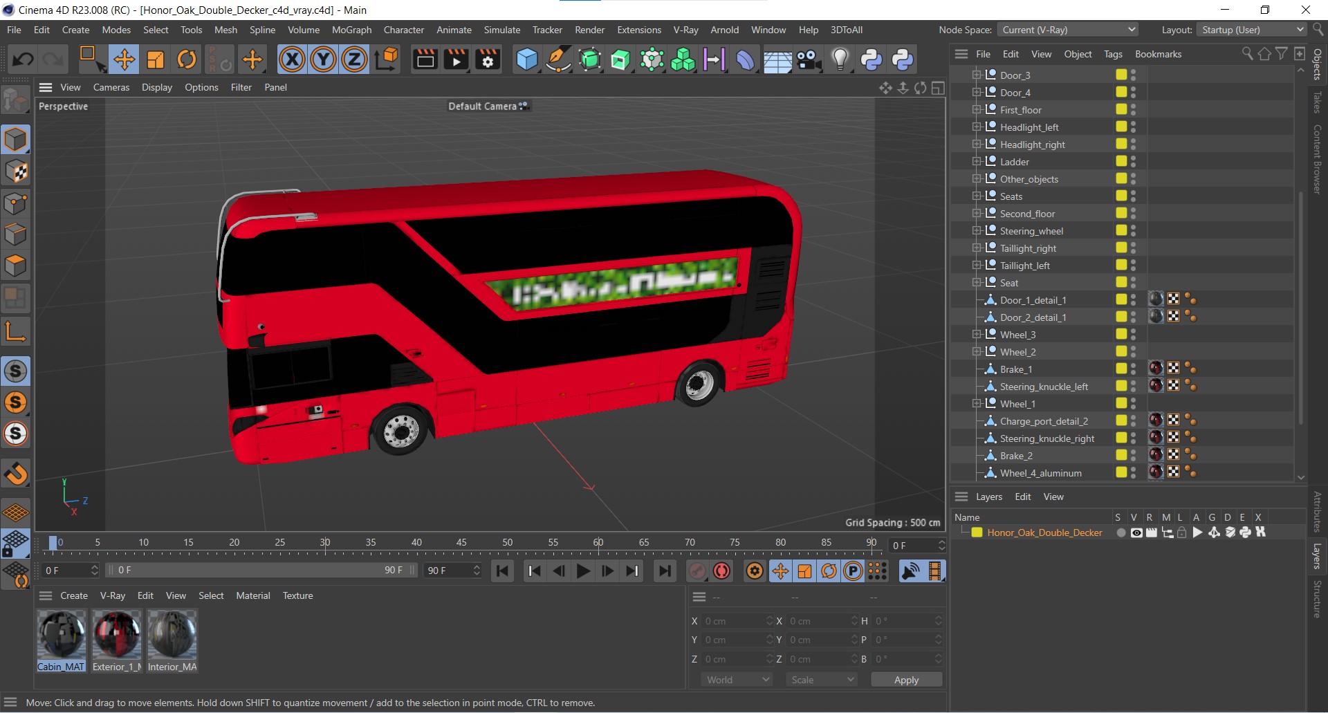 3D Honor Oak Double Decker model