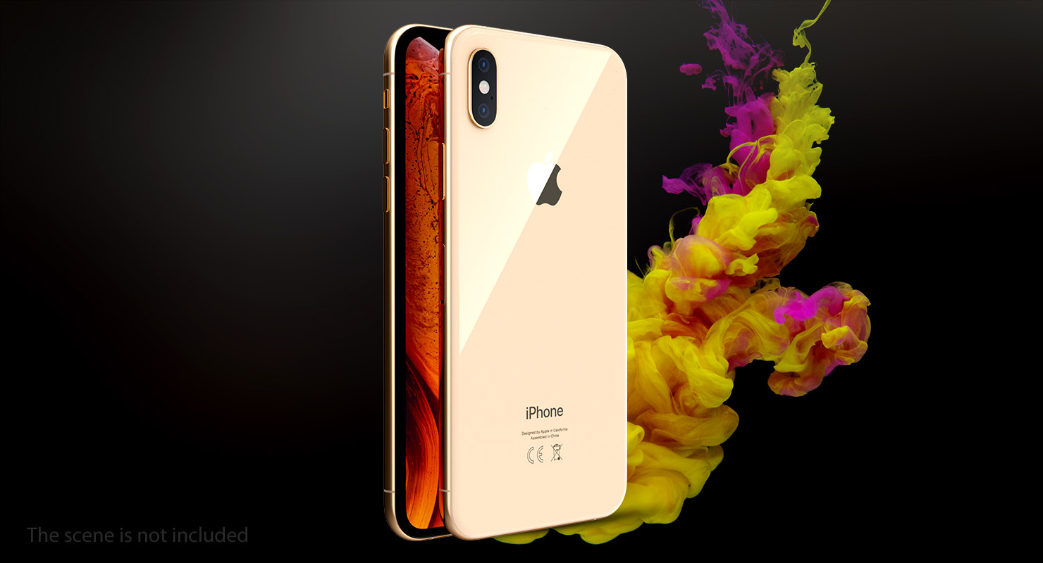 Apple iPhone XS Max Gold 3D model