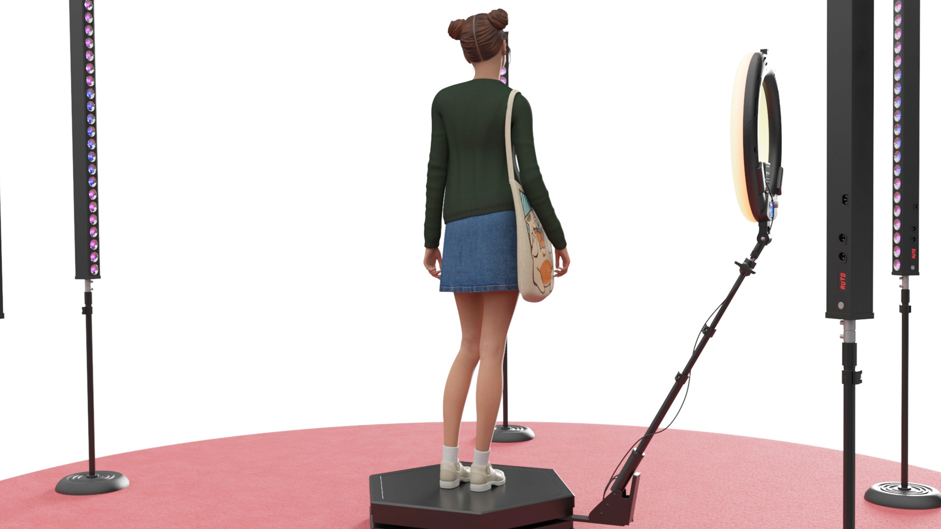 360 Photo Booth and Posing Model 3D