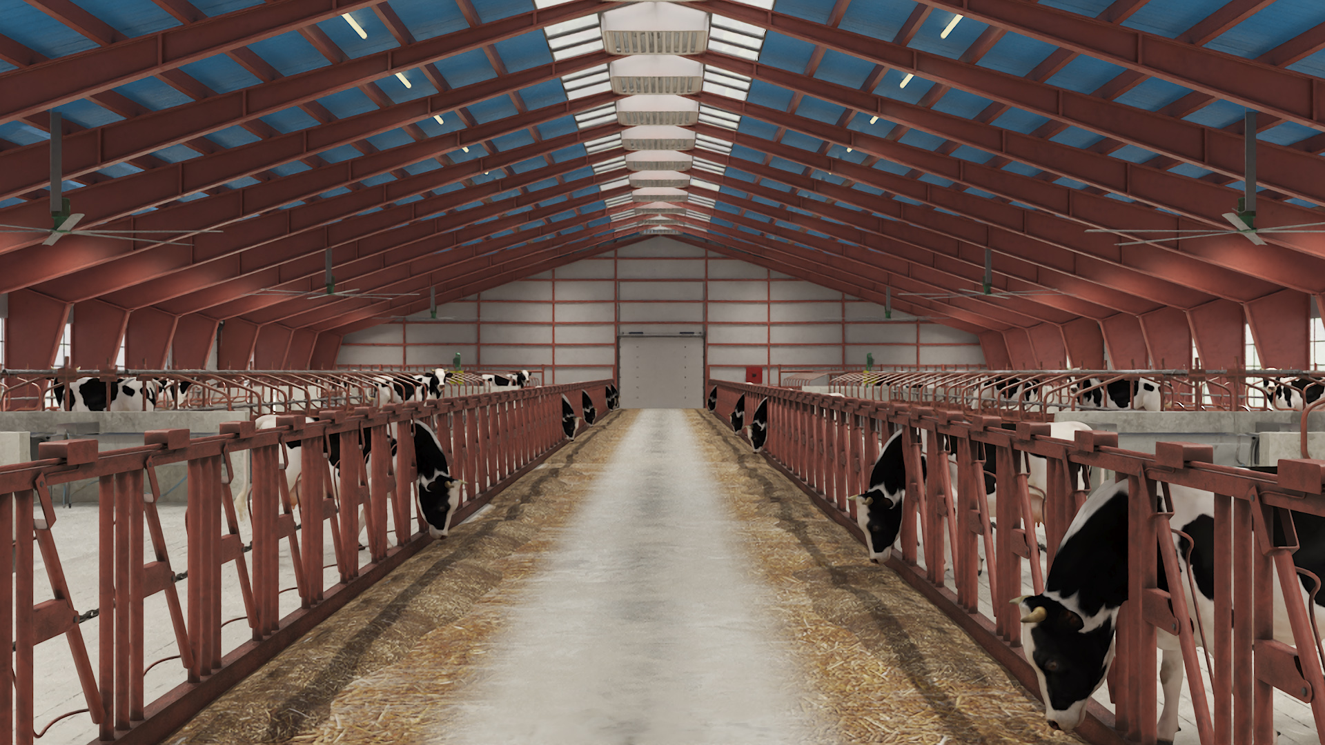 3D Cow Farm and Cows Fur