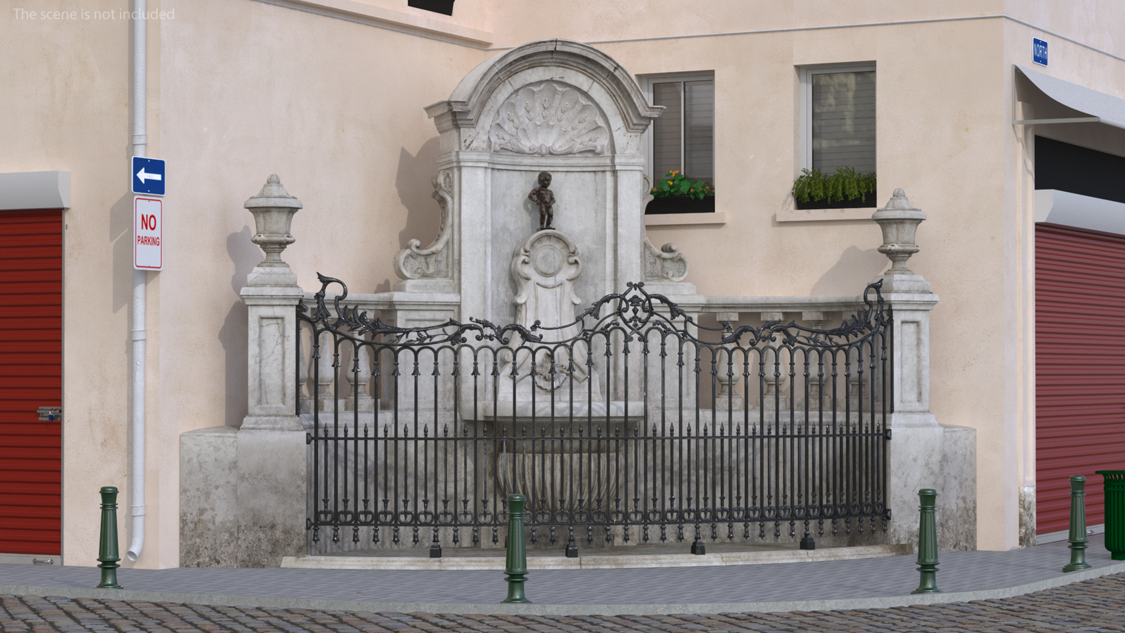 3D model Fence of Manneken Pis Fountain