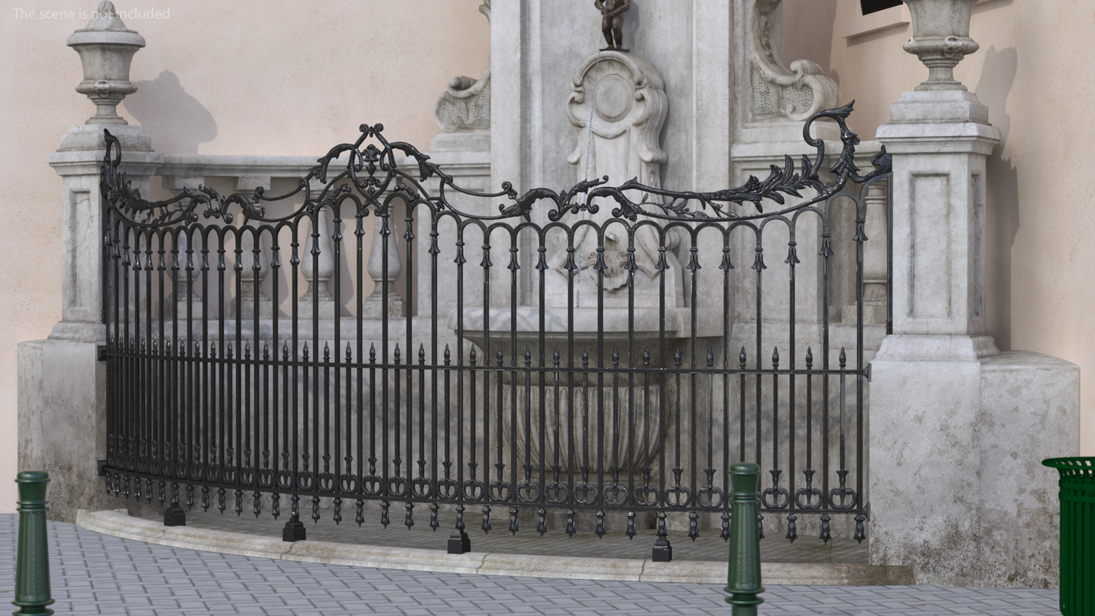 3D model Fence of Manneken Pis Fountain