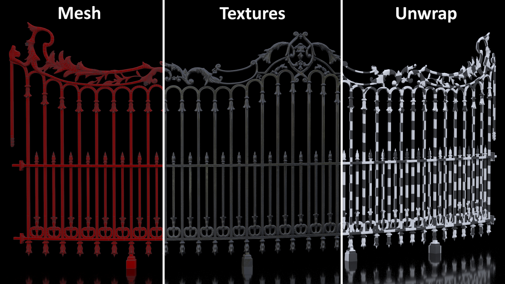 3D model Fence of Manneken Pis Fountain