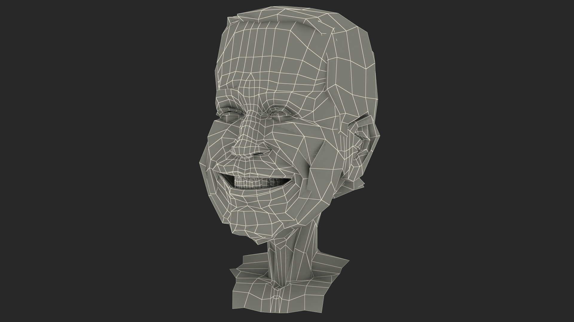 3D model Cartoon Joe Biden Smiling Head