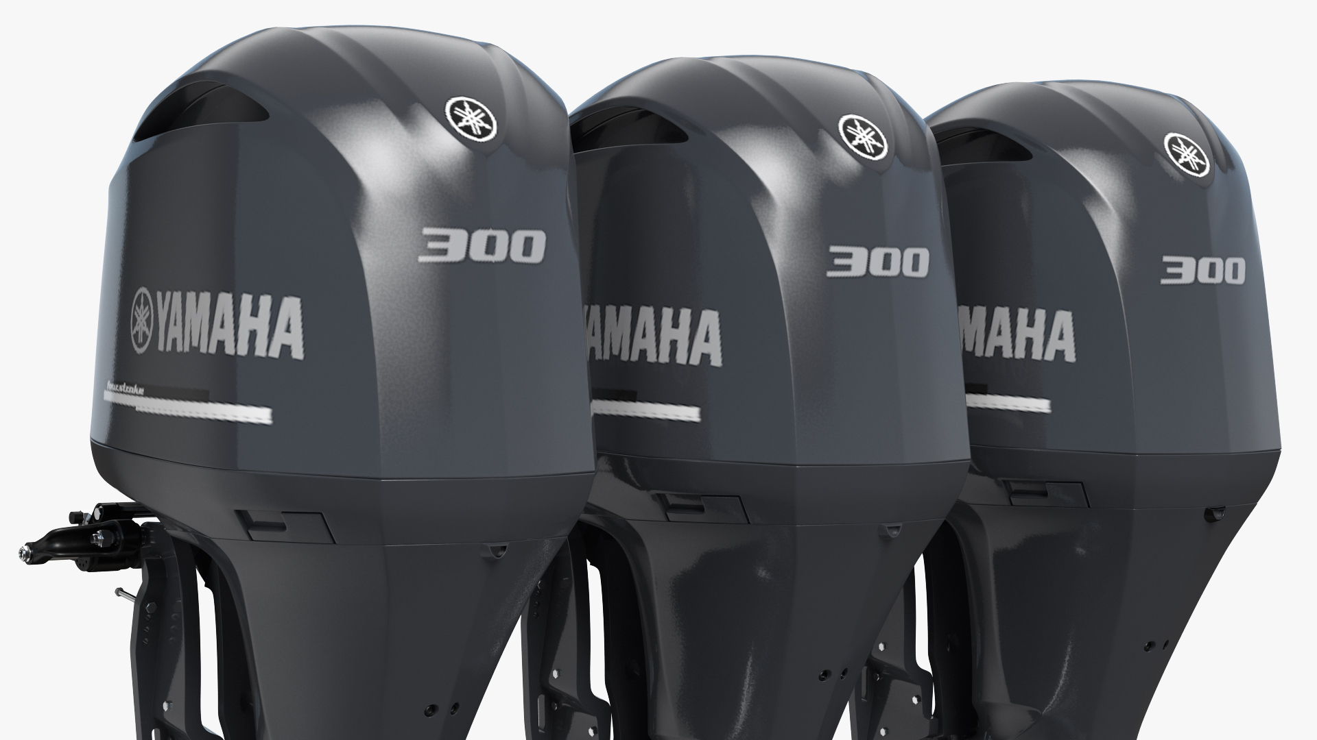 3D Triple Yamaha 350 V8 Outboard Motors