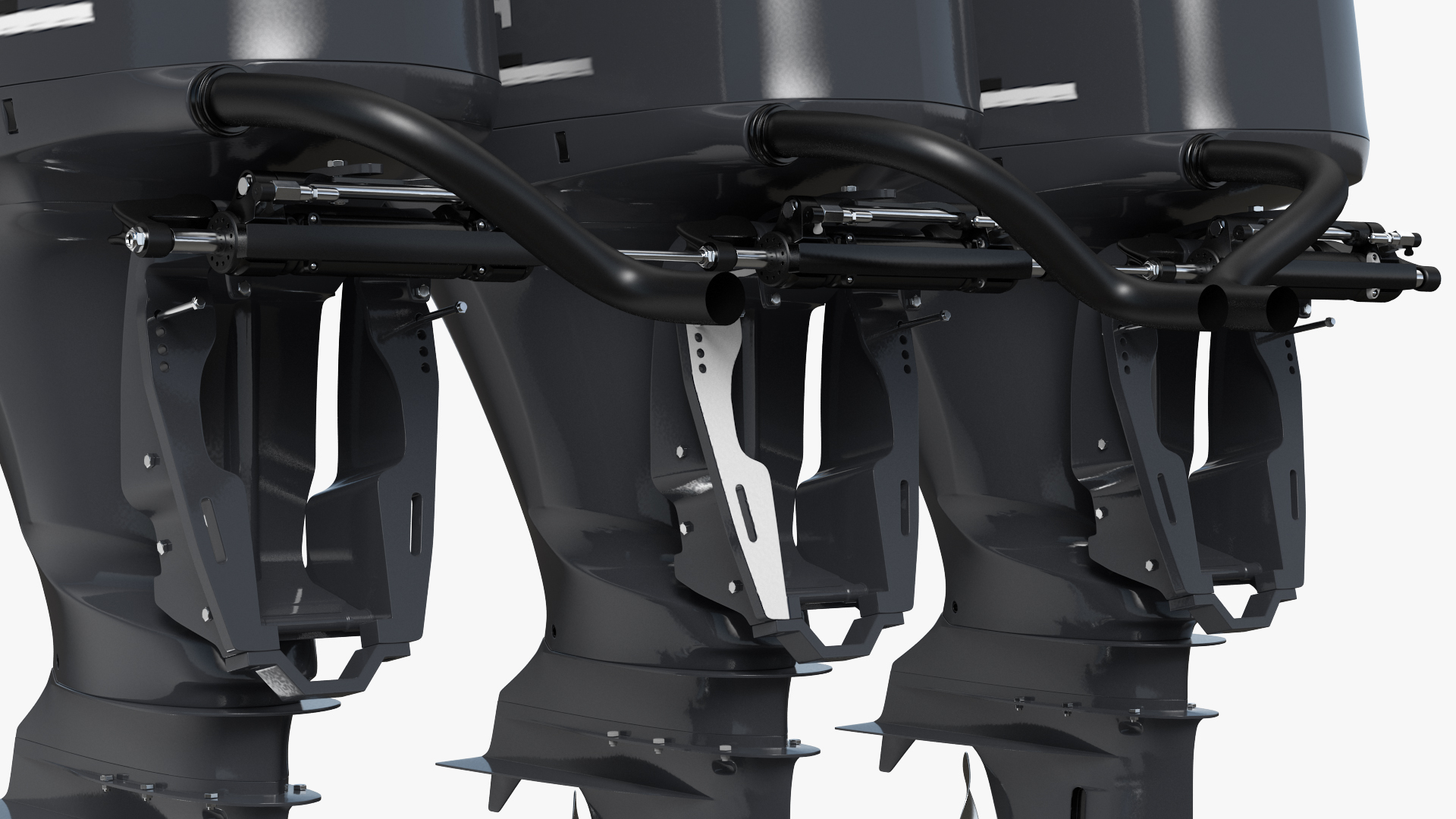 3D Triple Yamaha 350 V8 Outboard Motors