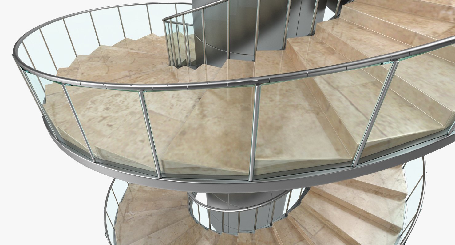 Modern Round Stairs 3D model