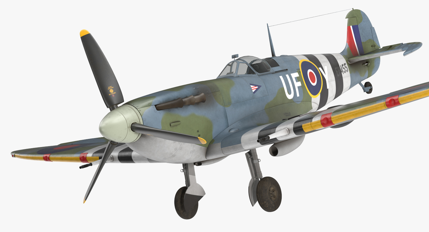 3D Royal Air Force Fighter Supermarine Spitfire LF Mk IX model