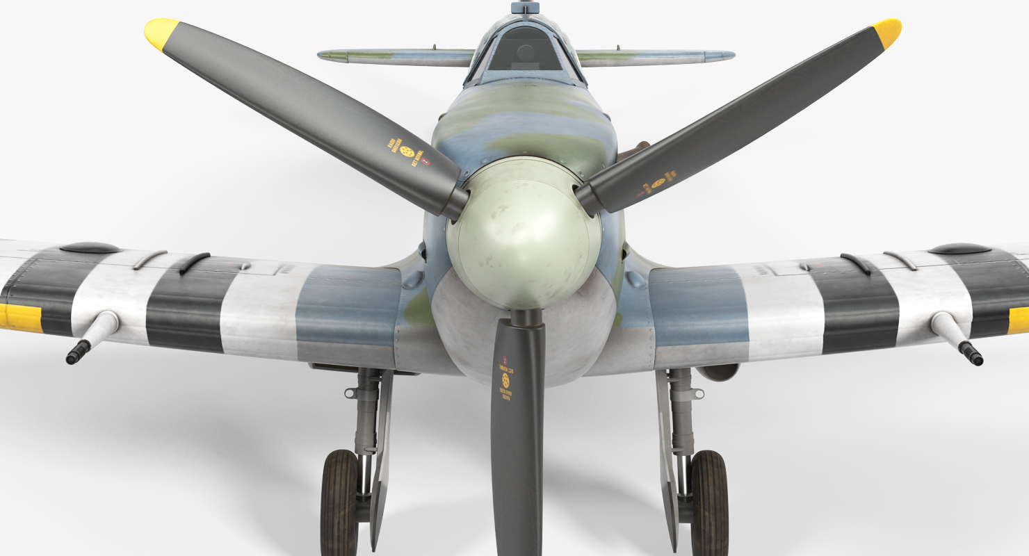 3D Royal Air Force Fighter Supermarine Spitfire LF Mk IX model