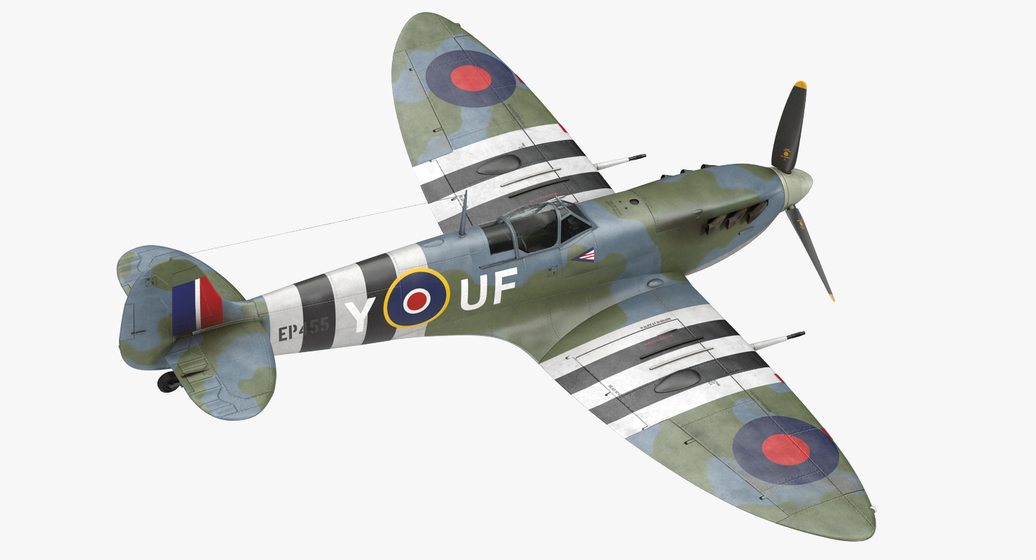 3D Royal Air Force Fighter Supermarine Spitfire LF Mk IX model