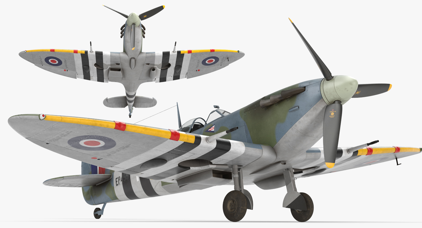 3D Royal Air Force Fighter Supermarine Spitfire LF Mk IX model