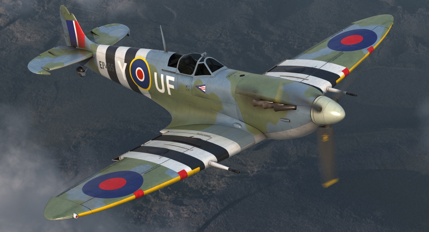 3D Royal Air Force Fighter Supermarine Spitfire LF Mk IX model