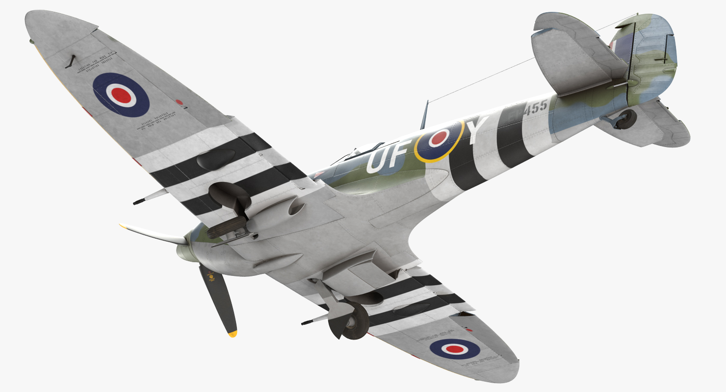 3D Royal Air Force Fighter Supermarine Spitfire LF Mk IX model