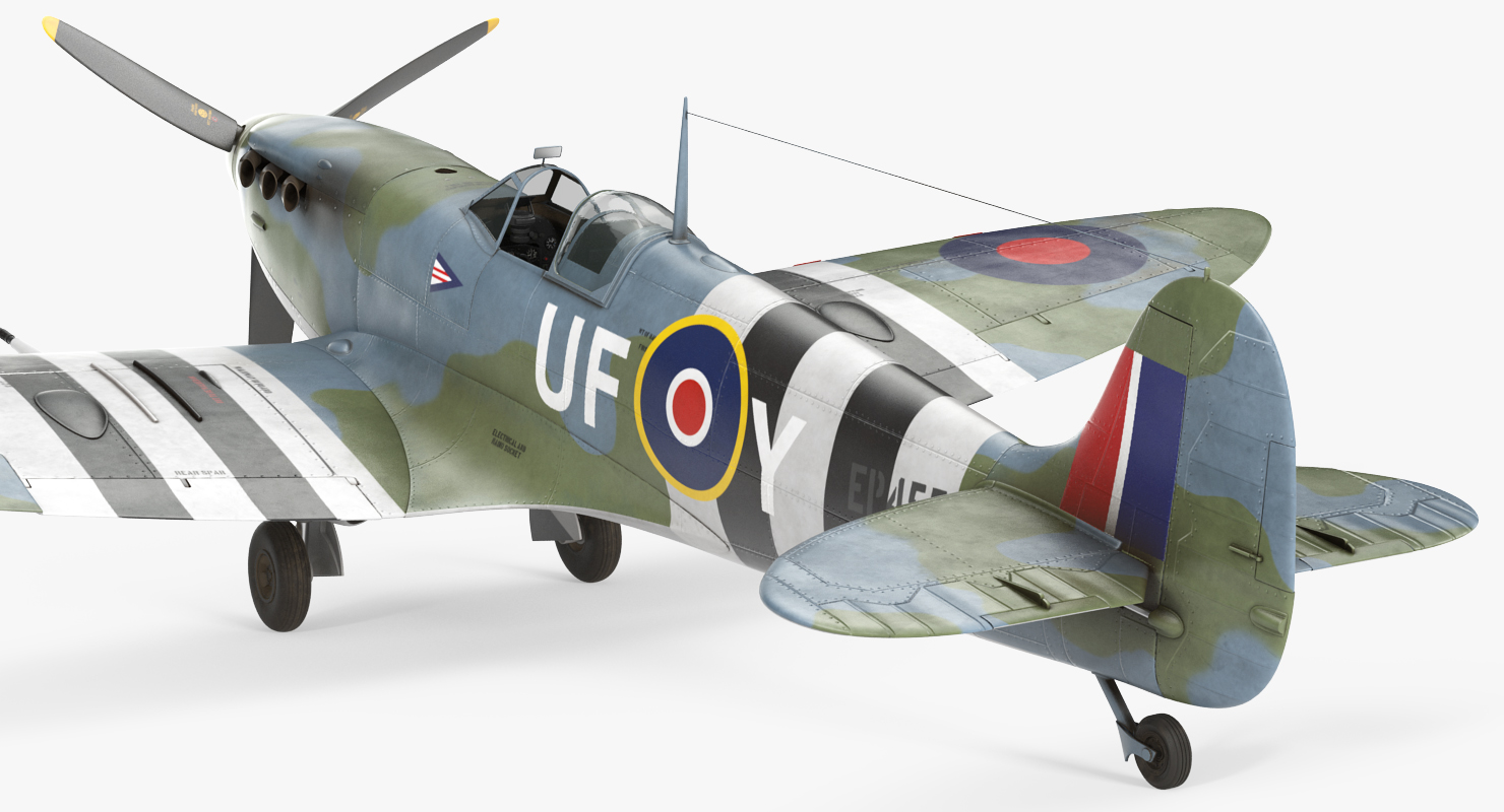 3D Royal Air Force Fighter Supermarine Spitfire LF Mk IX model