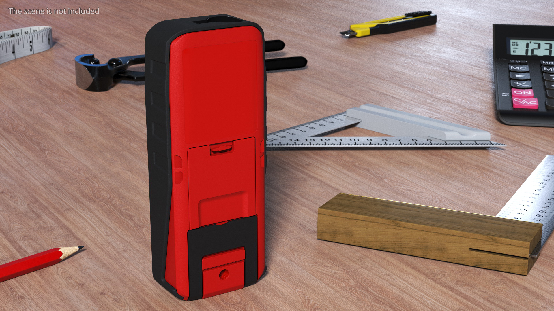 Laser Distance Meter Red 3D model