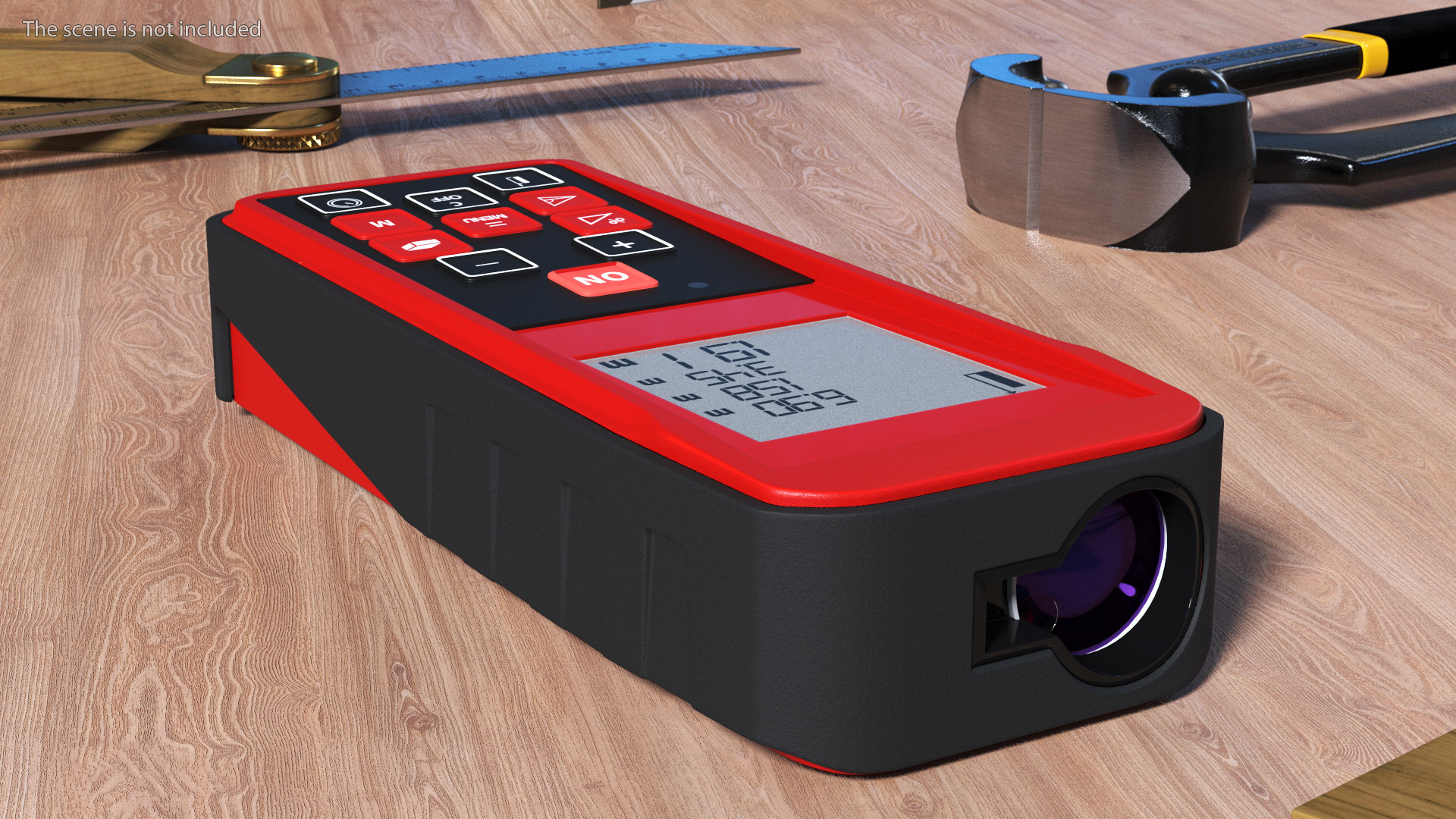 Laser Distance Meter Red 3D model