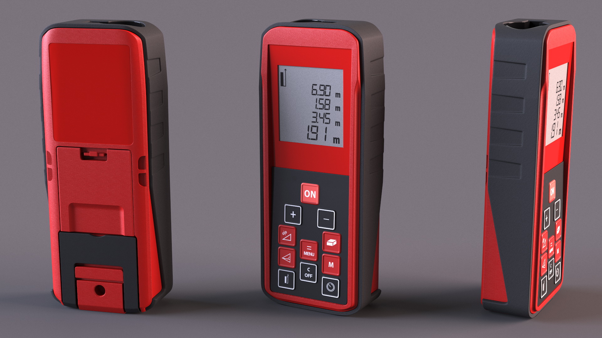 Laser Distance Meter Red 3D model