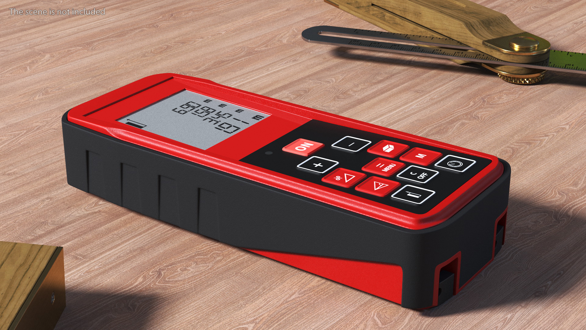 Laser Distance Meter Red 3D model