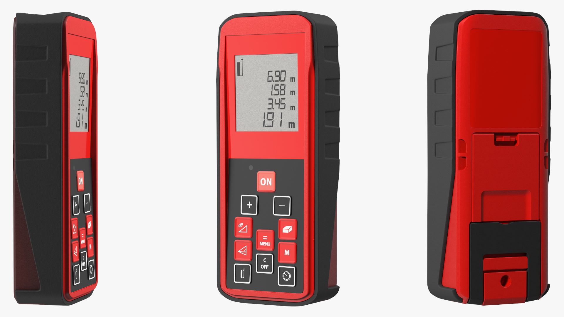 Laser Distance Meter Red 3D model