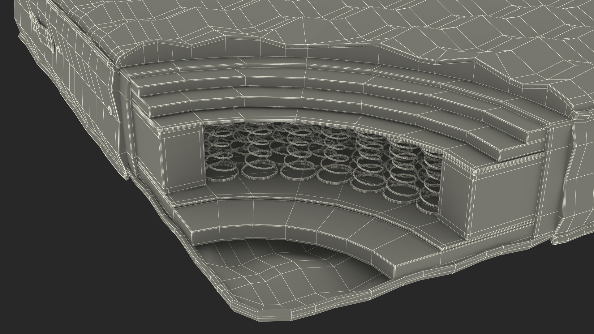 3D Orthopedic Mattress Internal Structure View model