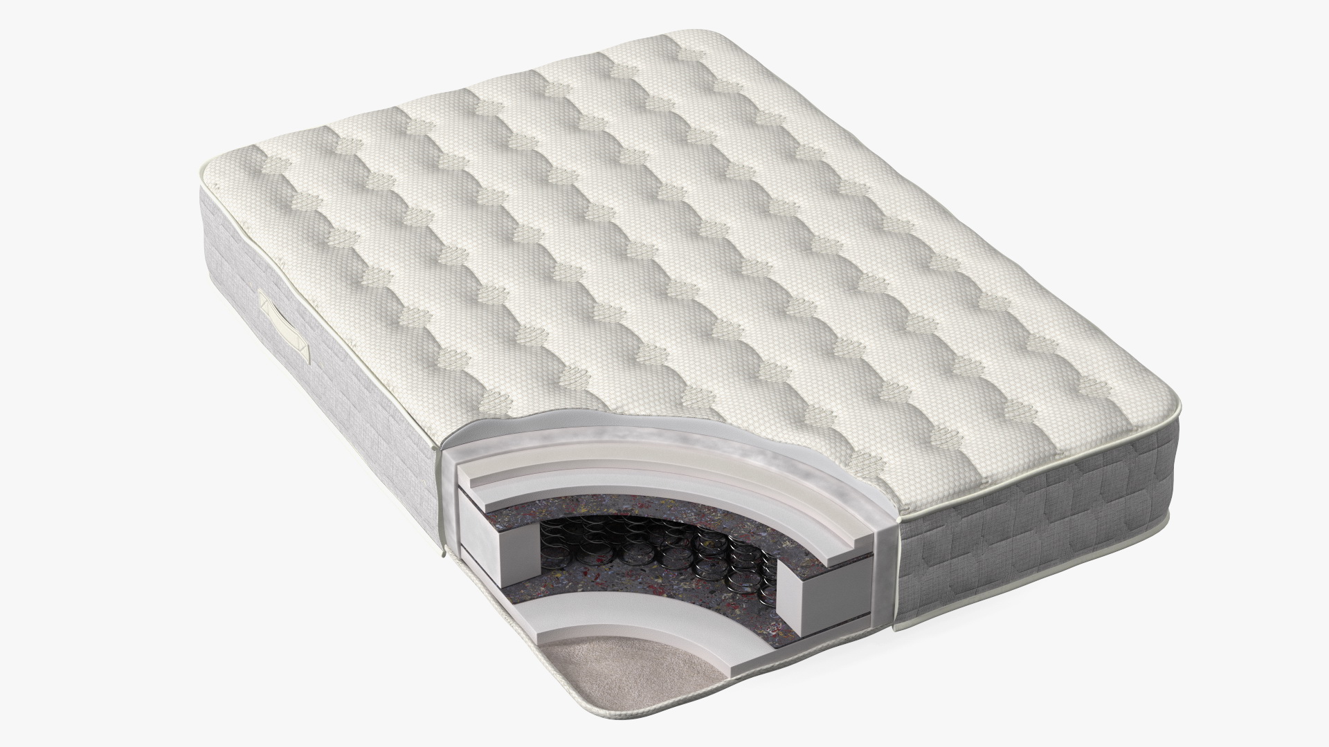 3D Orthopedic Mattress Internal Structure View model