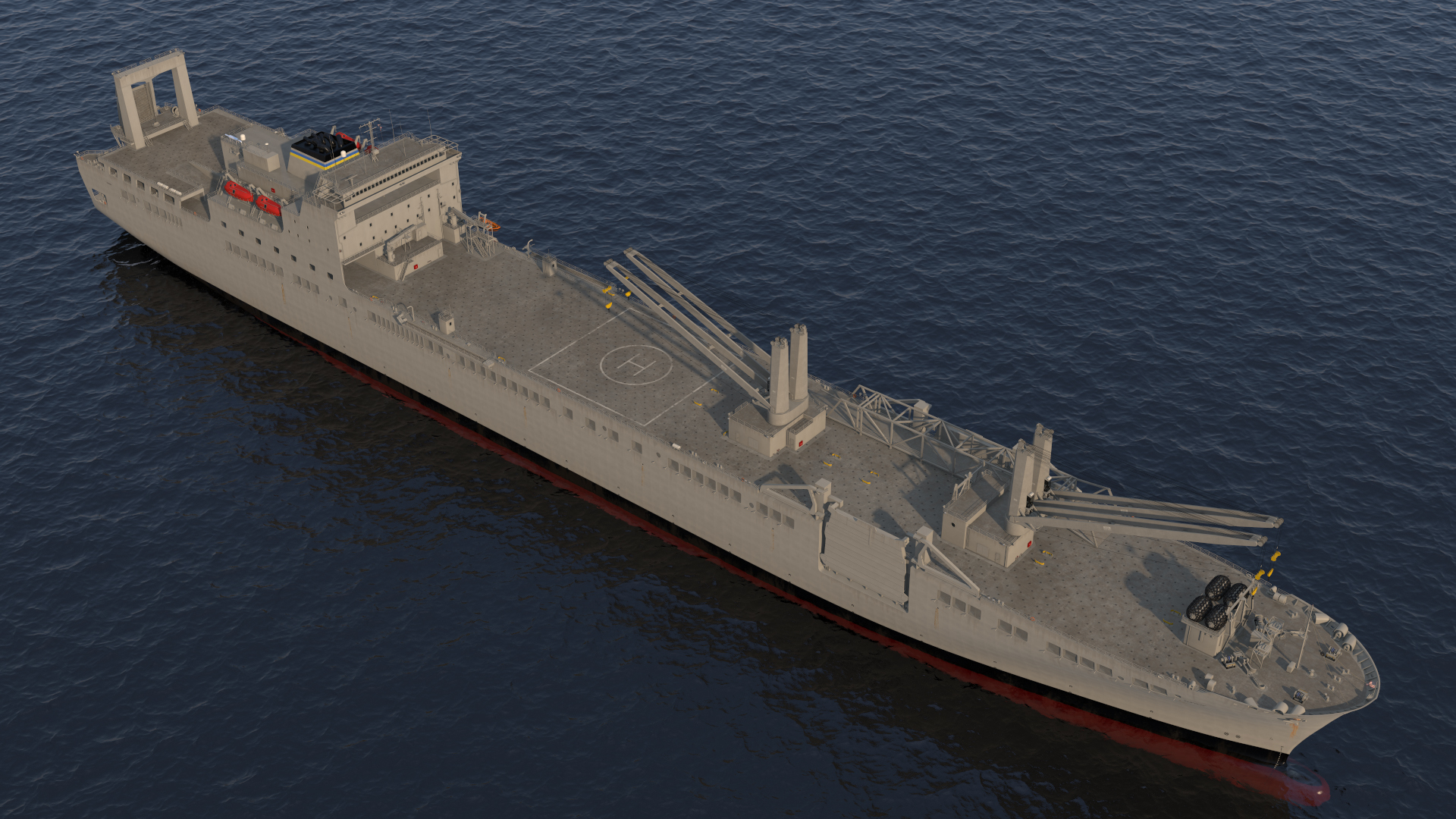 3D model USNS Bob Hope Rigged