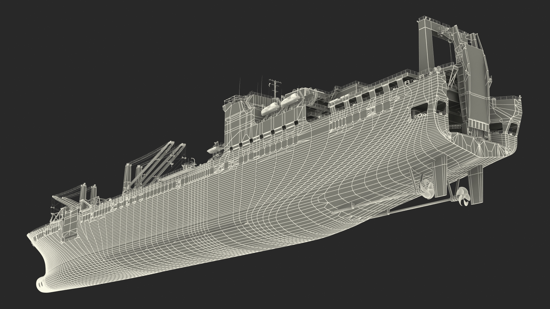 3D model USNS Bob Hope Rigged