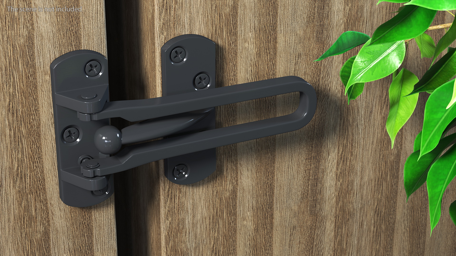 Security Door Latch Guard Set 3D model