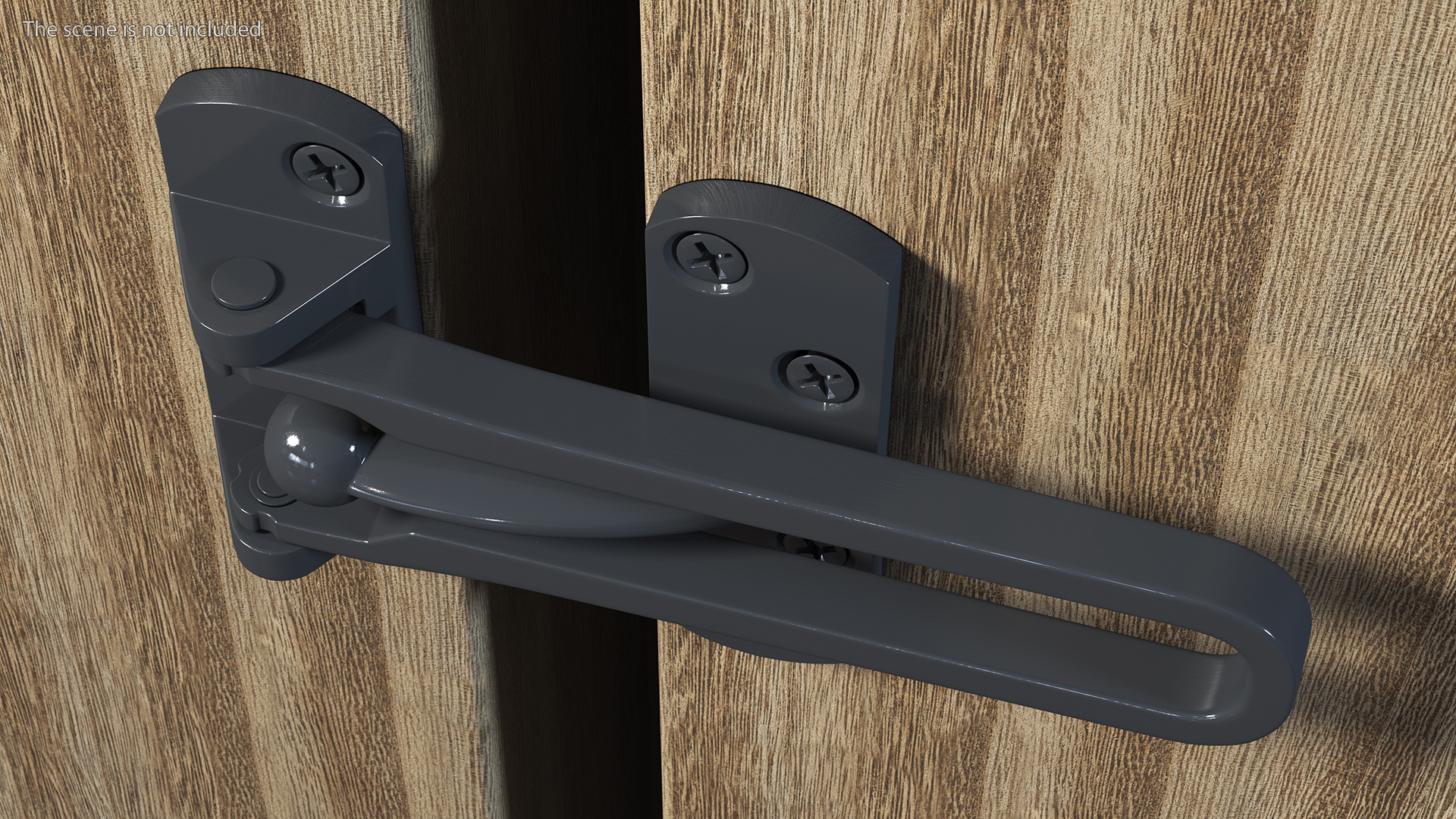 Security Door Latch Guard Set 3D model