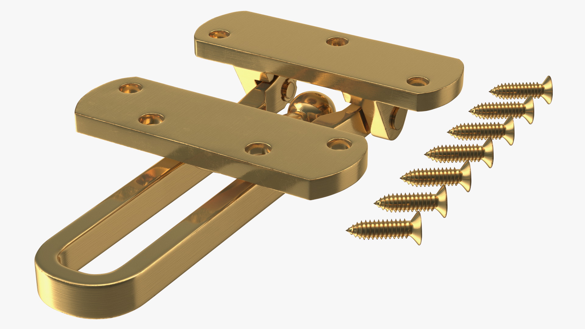 Security Door Latch Guard Set 3D model