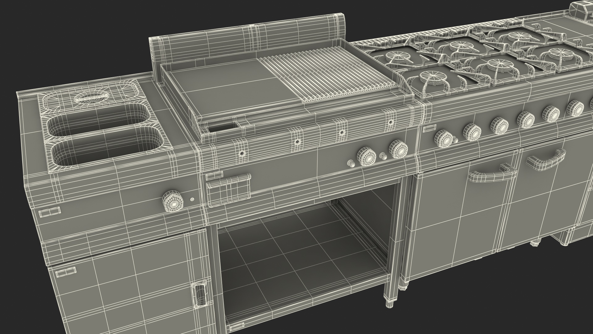 3D LINCAT Kitchen Equipment Set model