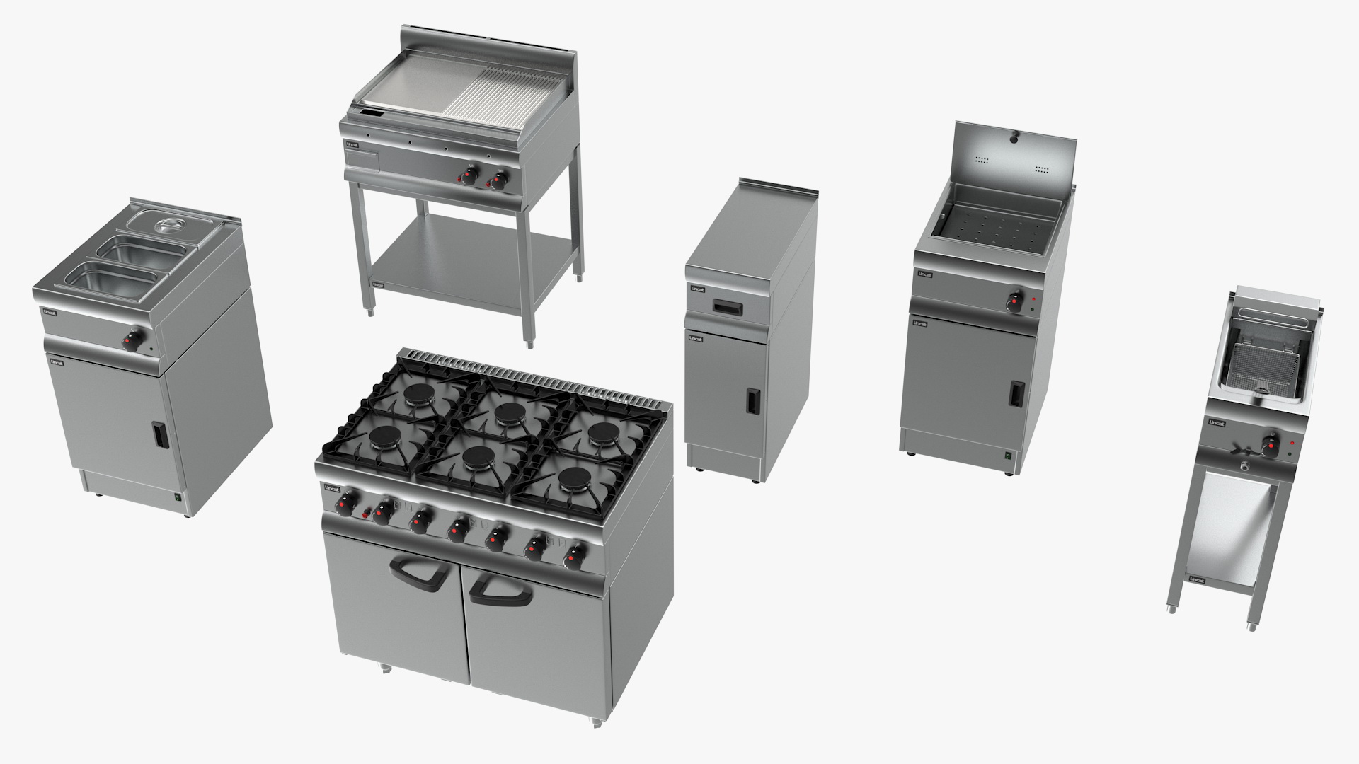 3D LINCAT Kitchen Equipment Set model