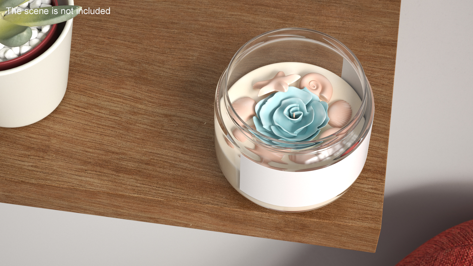 3D Glass Jar Candle Open