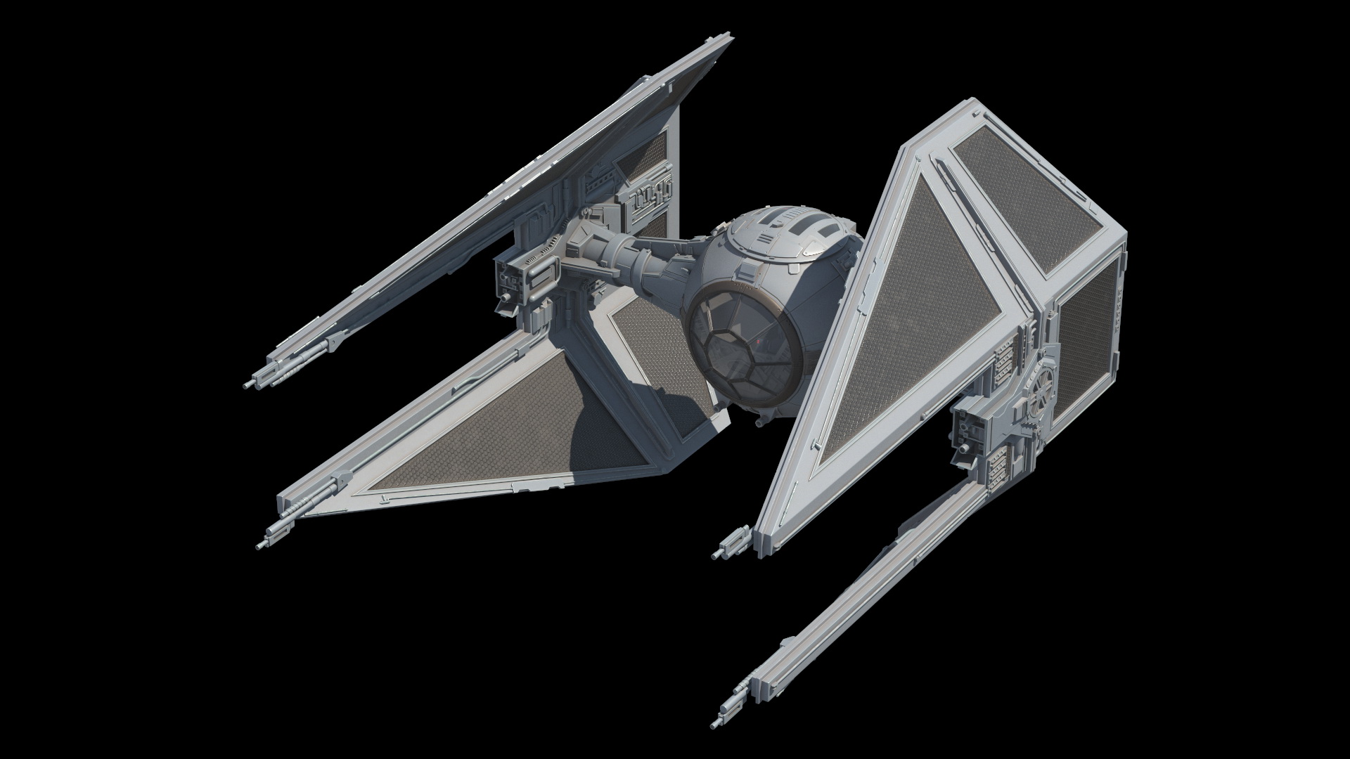 3D model Star Wars TIE Interceptor