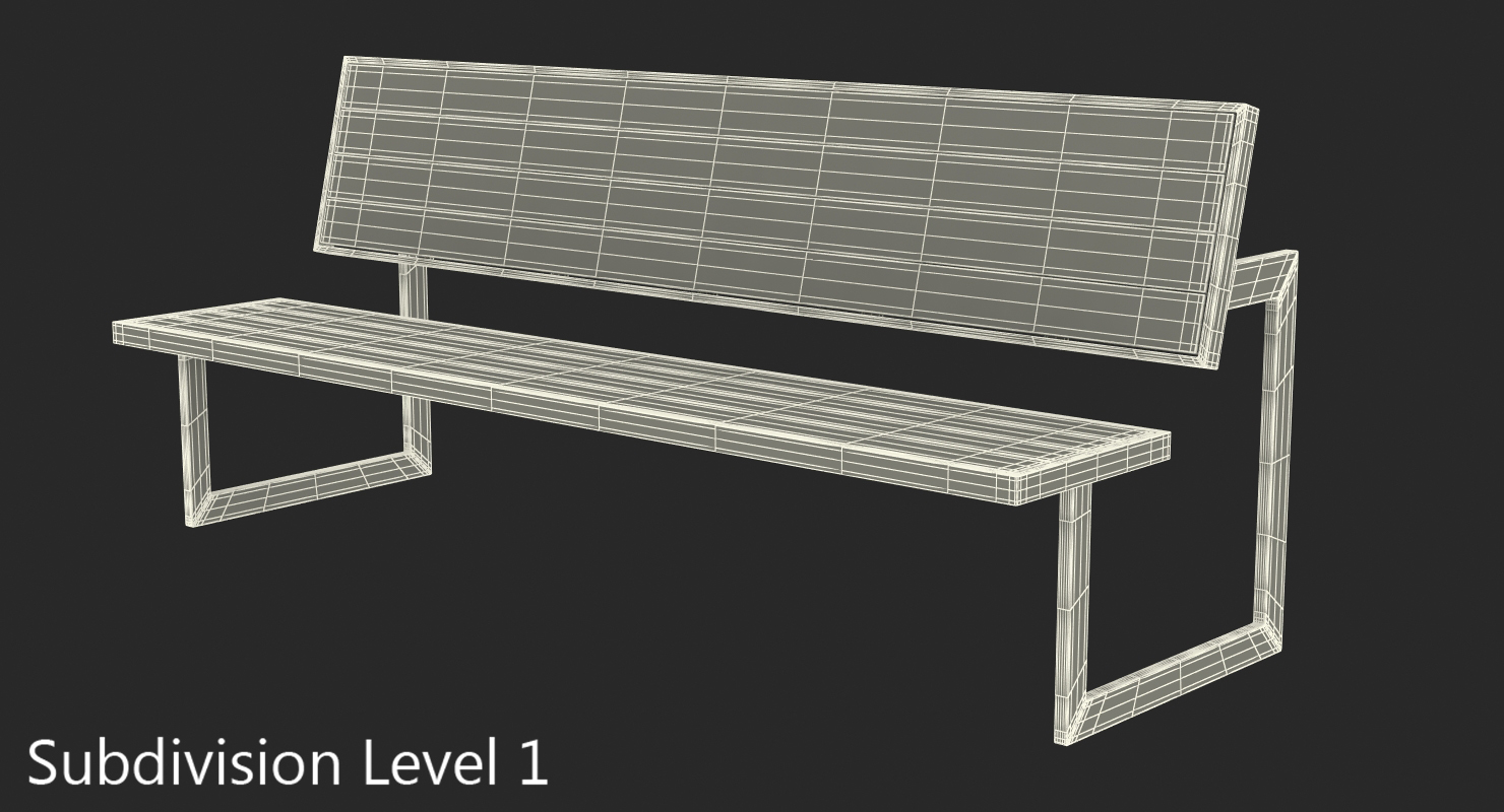 Street Bench 3D