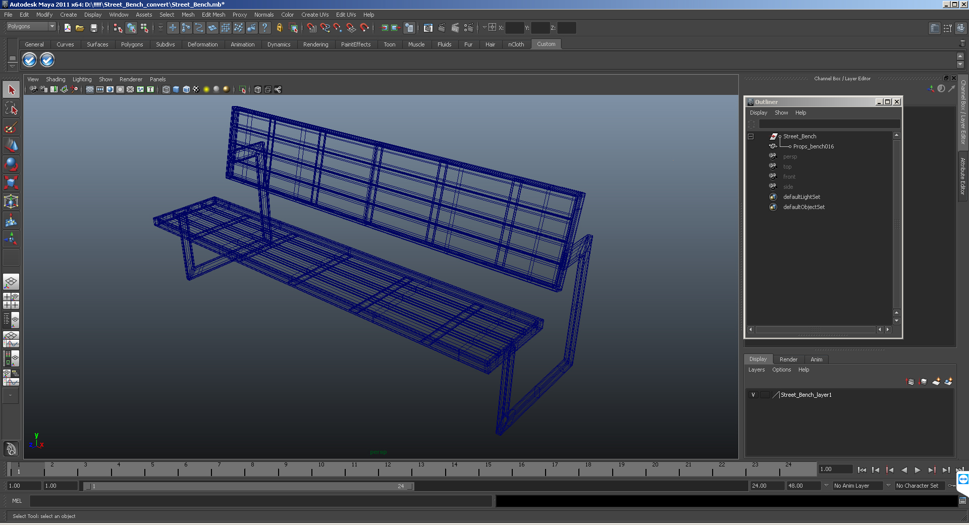 Street Bench 3D