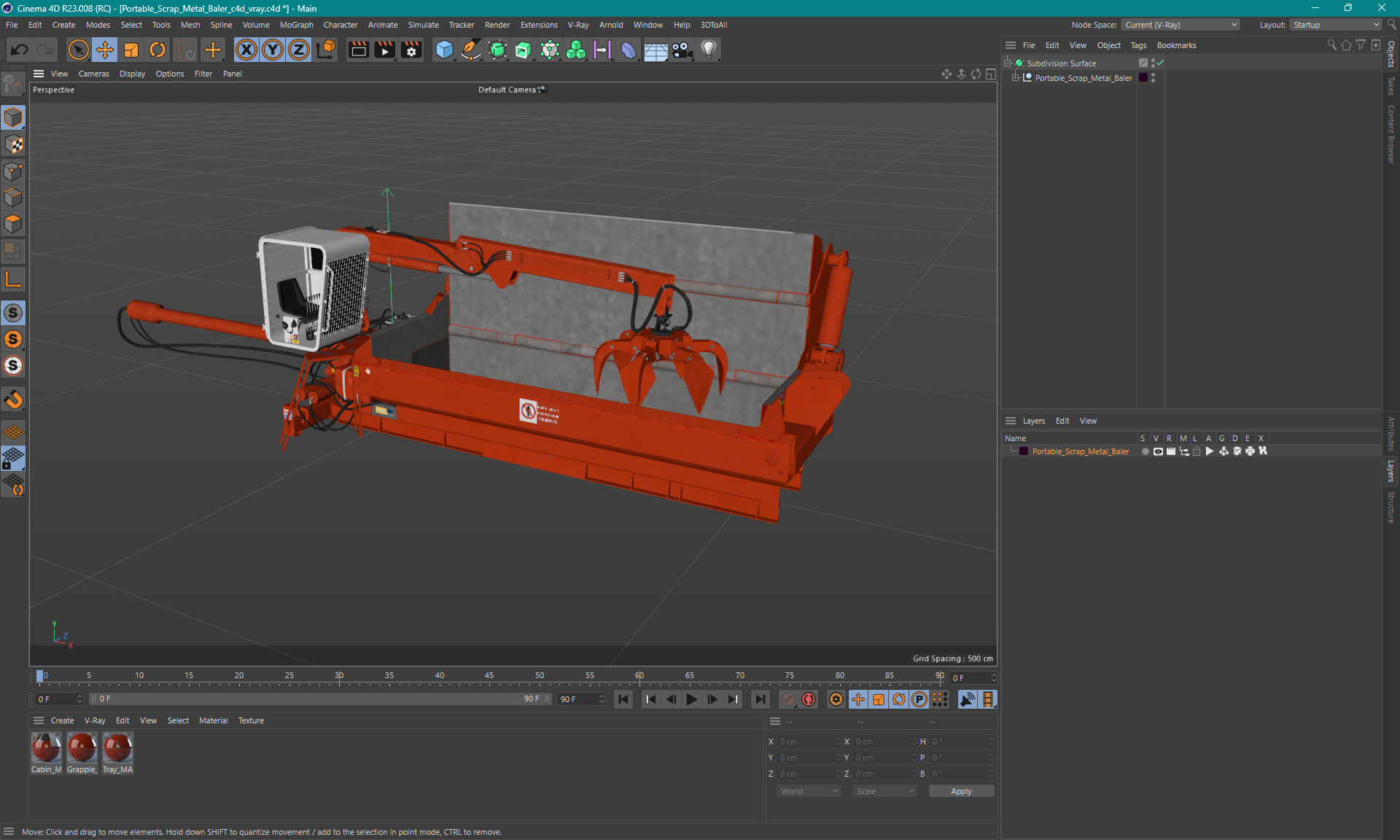 3D Portable Scrap Metal Baler