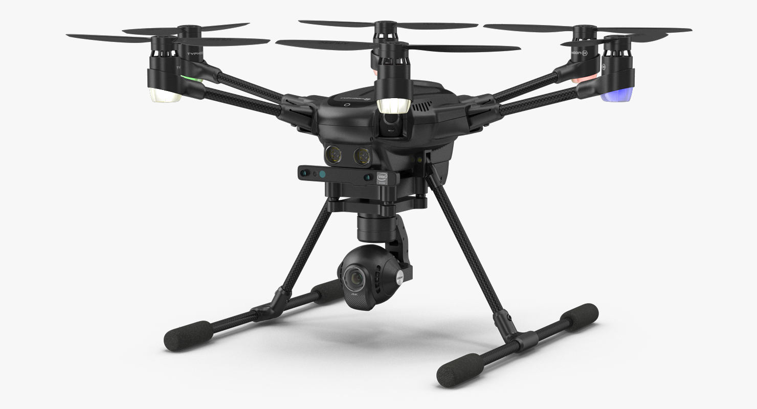 Hexacopter Yuneec Typhoon H Rigged 3D model