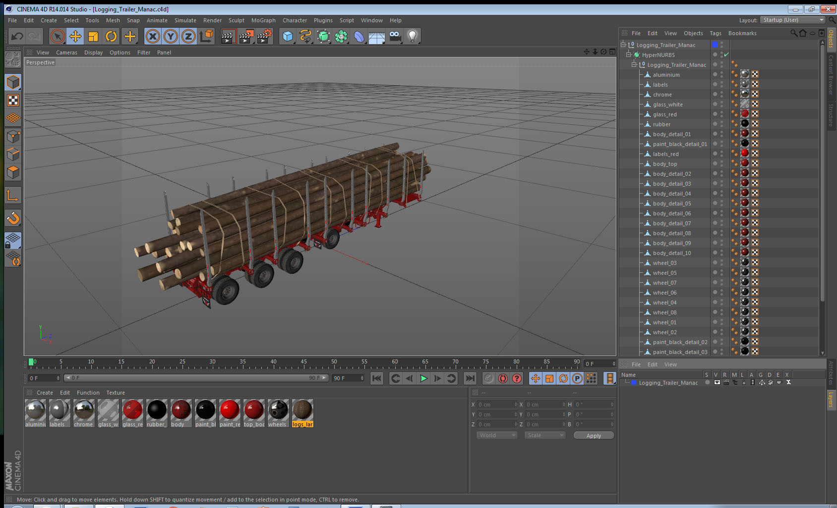 3D Logging Trailer Manac