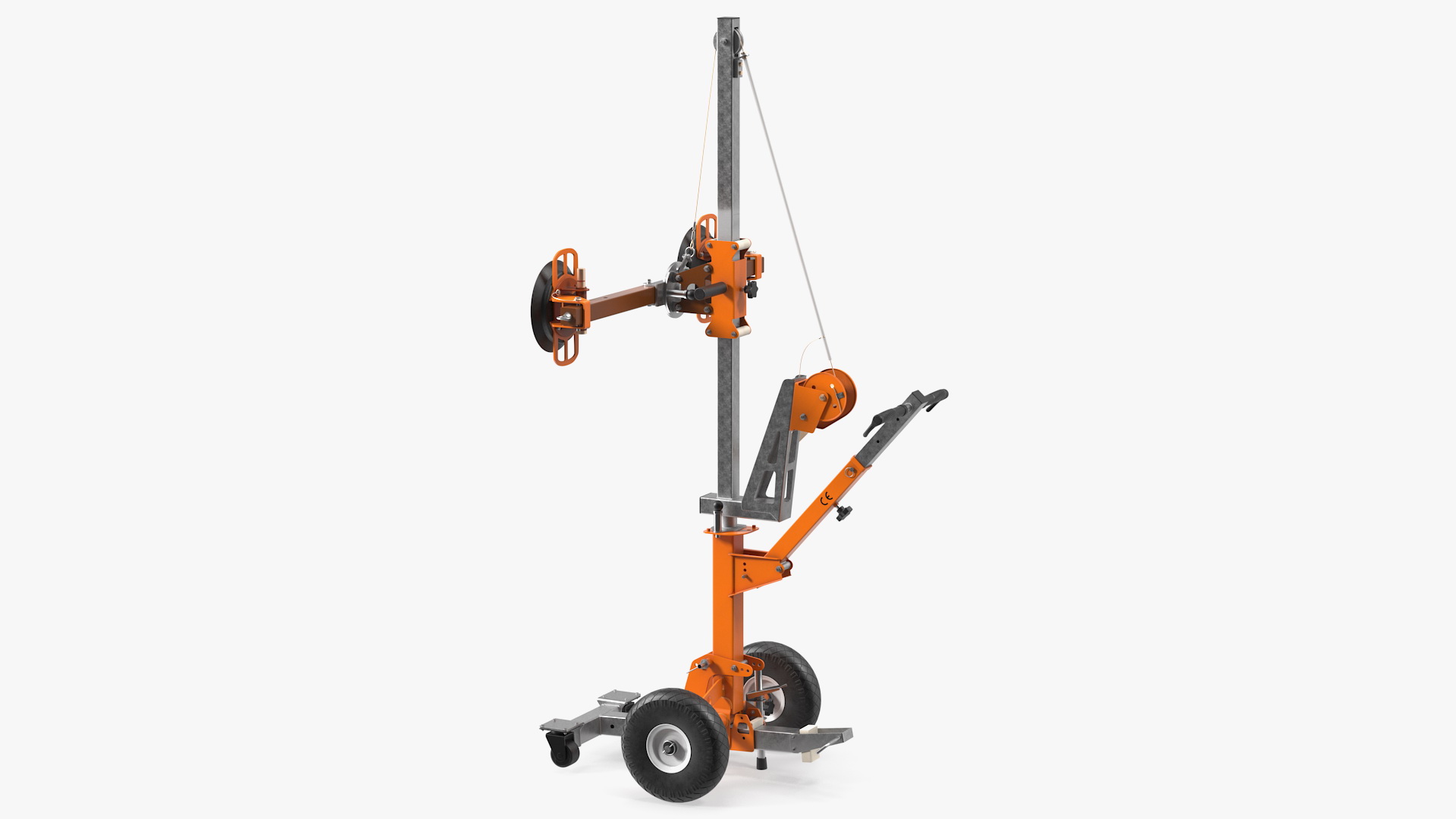 Portable Glass Vacuum Lifting Trolley 3D