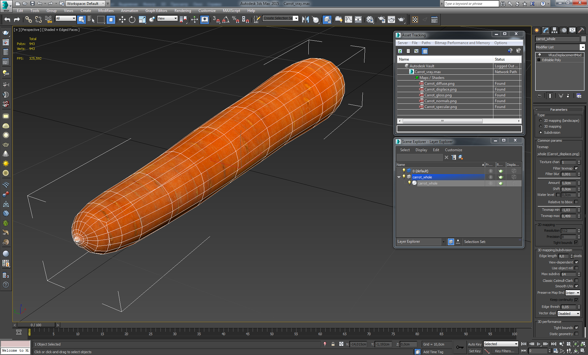 3D model Carrot