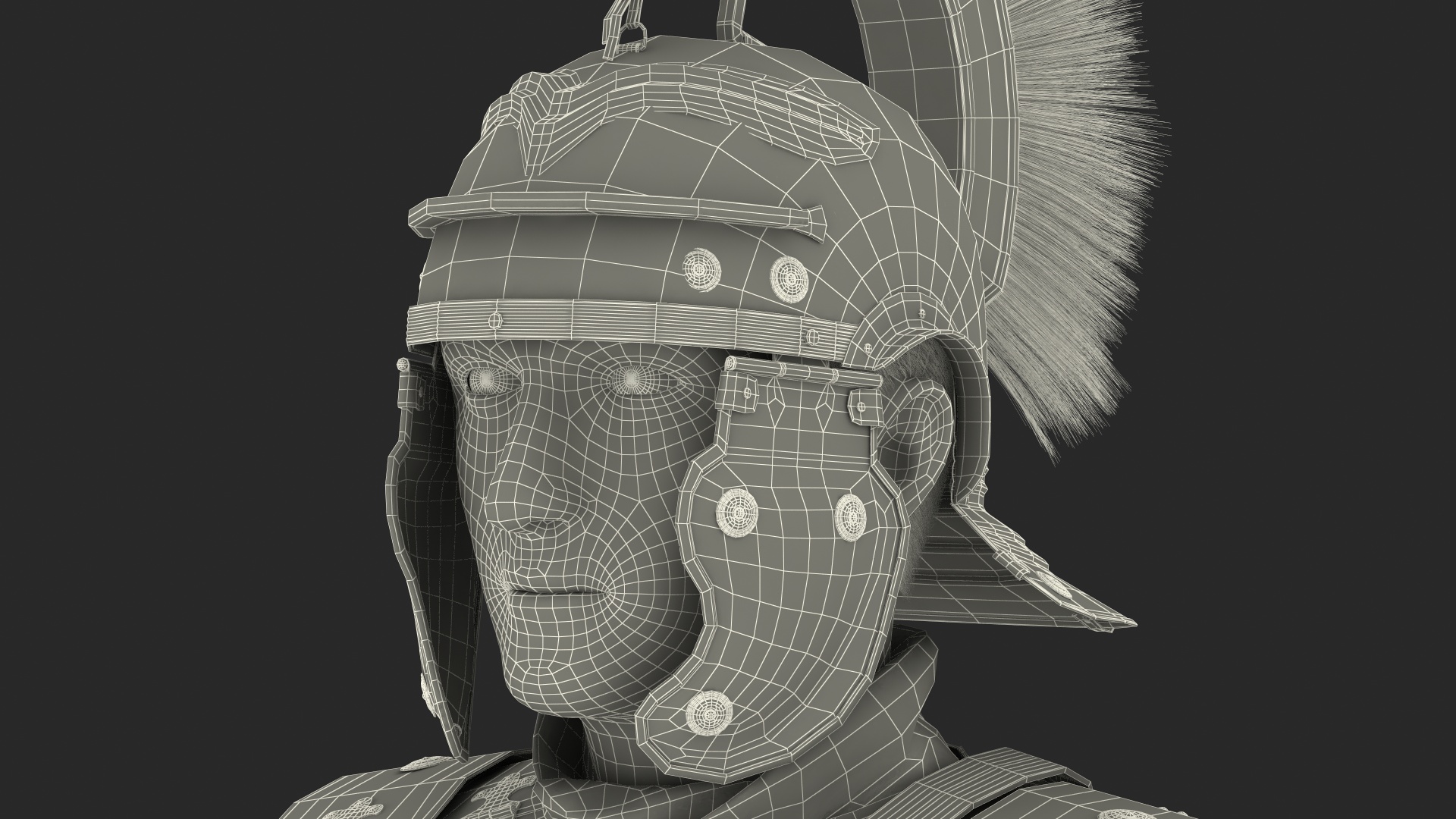 3D Roman Legionnaire Fur Rigged model