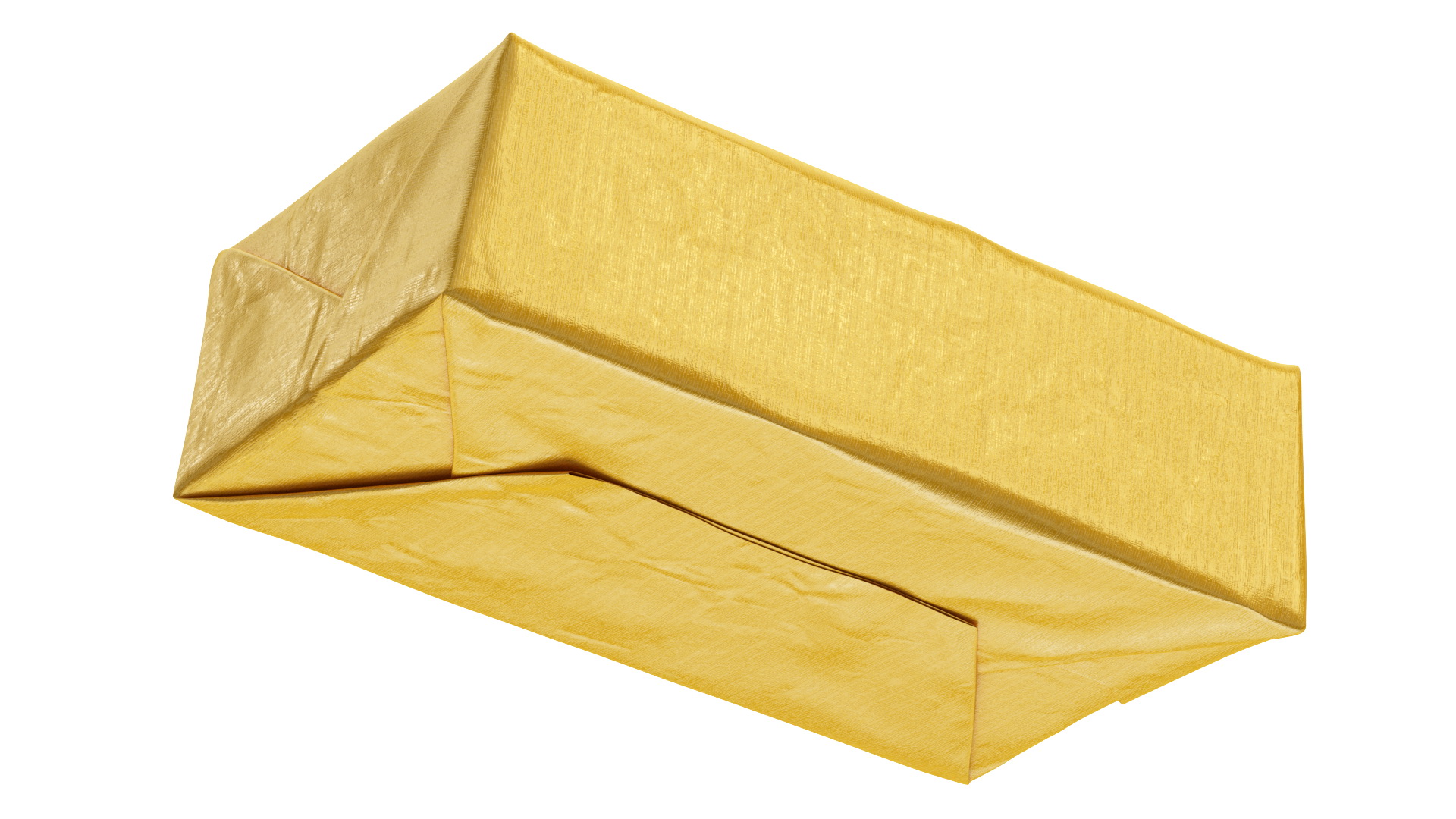 Butter Block in Metallic Gold Foil 3D model