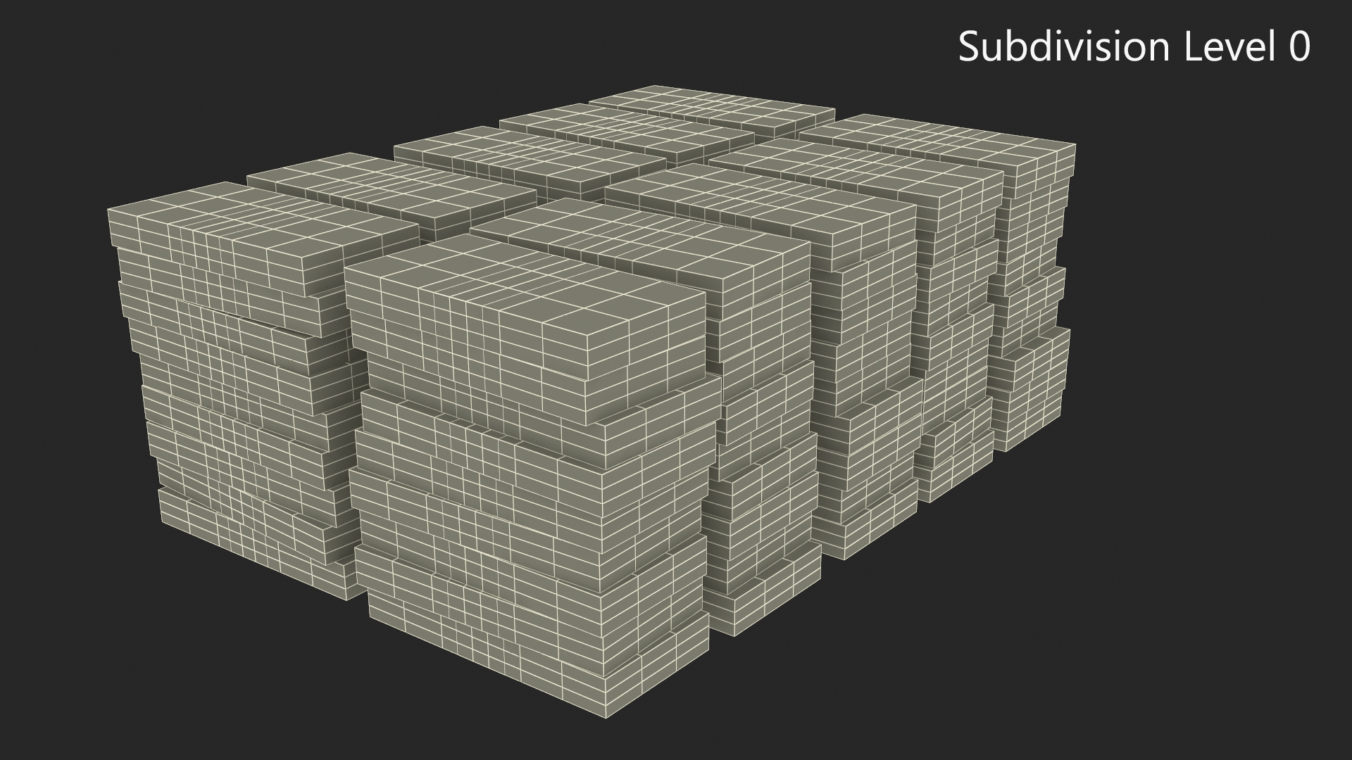 3D Stacked China Currency 100 Yuan Banknotes