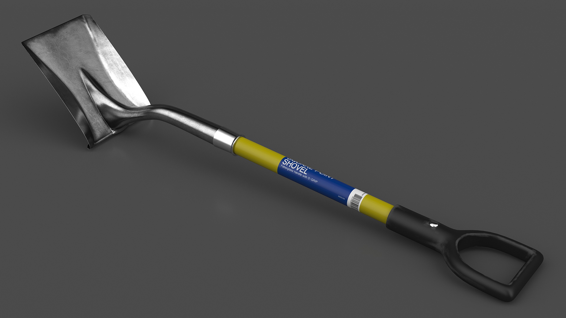 3D Flat Head Garden Shovel model