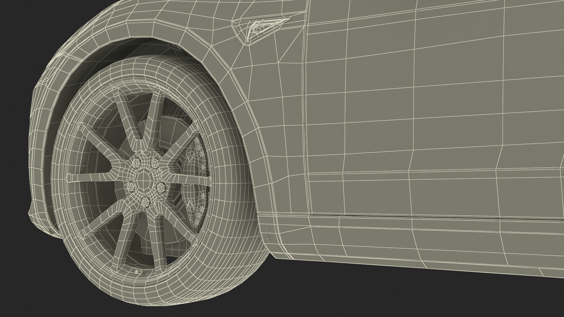 Snow Chains on Tesla Wheels 3D