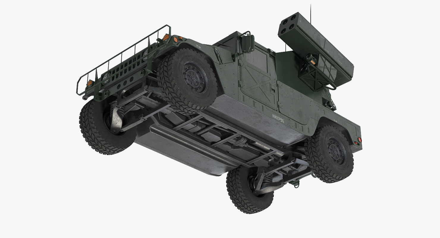 3D HMMWV M998 Equipped with Avenger Simple Interior model