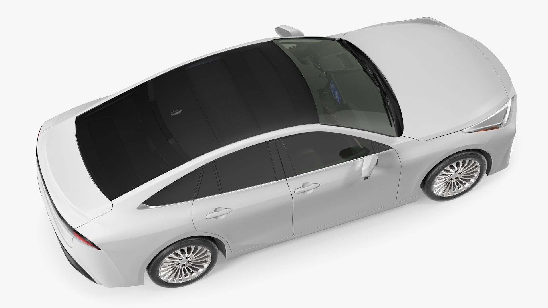 3D Mid Size Sedan Hydrogen Fuel Cell Vehicle