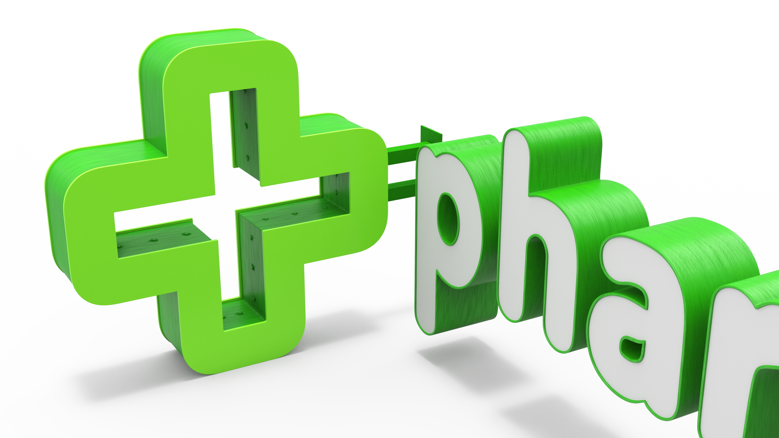 3D Pharmacy Sign model